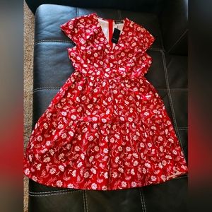 NWT SHEILAY Red and White Dress Size Medium